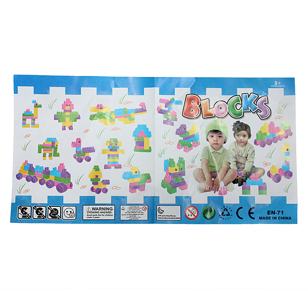 80Pcs Building Block Toy Kids Puzzle Educational Plastic Toy