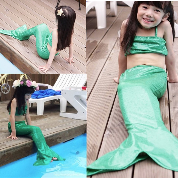 Children Girls Mermaid Swimsuit Princess Costume Bikini Set