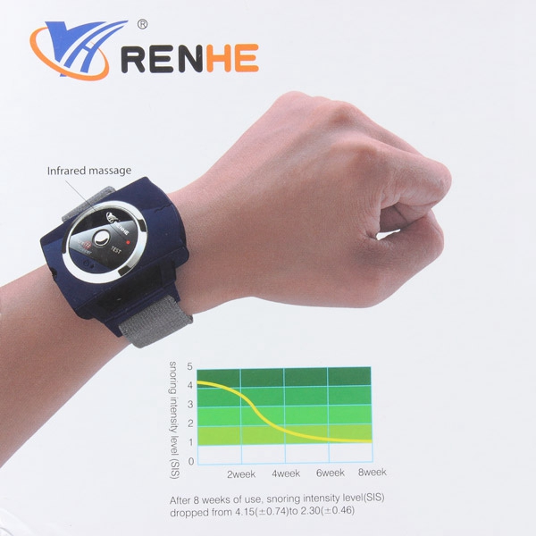 RENHE Bio Feedback Infrared Snore Stopper Wristband Watch Anti Snoring