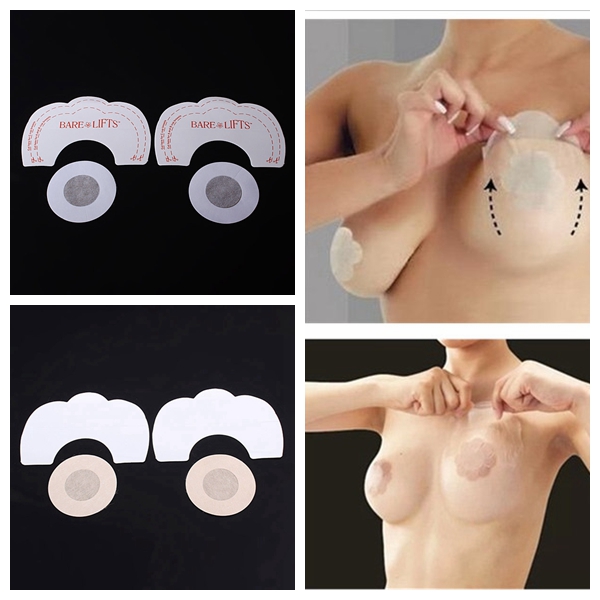 5 Pairs Invisible Breast Lift Tape Bra Push Up Sticker Circle Nipple Covers 