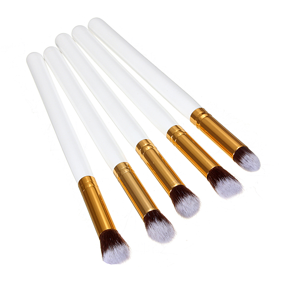 10Pcs White Foundation Makeup Tools Cosmetic Brushes Set Kit