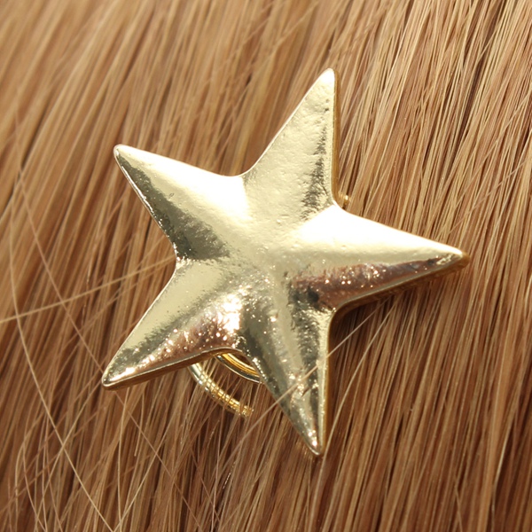 Alloy Gold Star Swirl Spring Hair Pin Hair Pin Clip Decoration 