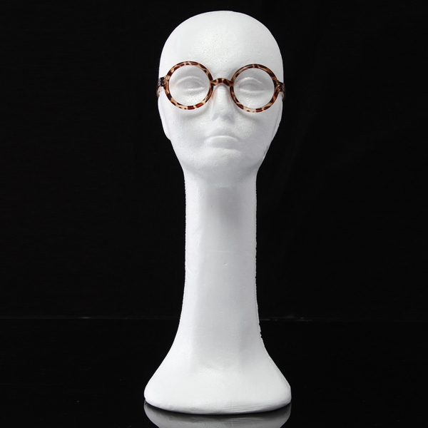 Female Foam Head Model Glasses Hair Wig Mannequin Hat Stand Long Neck