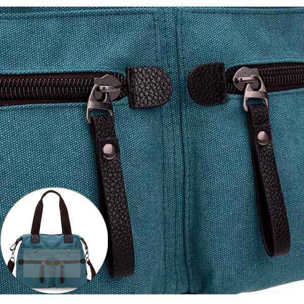 Pocket Detail Show Of Multi Pocket Canvas Handbags