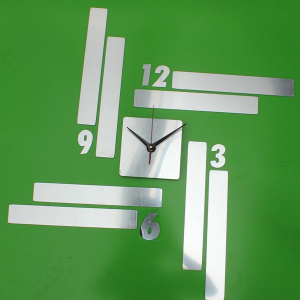 DIY Wall Clock,Digit Number Wall Clock,Mirror Wall Clock