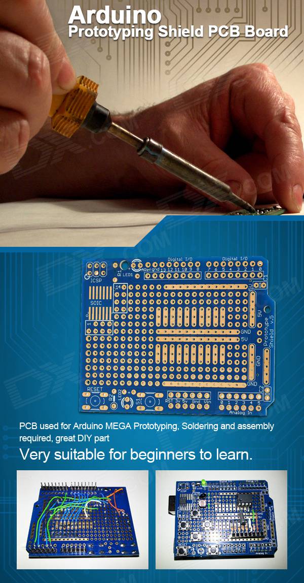 SKU264495-a 10Pcs Prototyping Shield PCB Board For Arduino