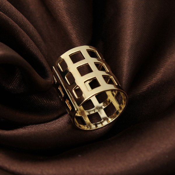 Vintage Hollow Square Ring