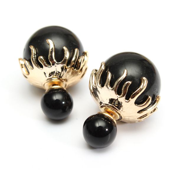 Elegant Double Beads Earrings