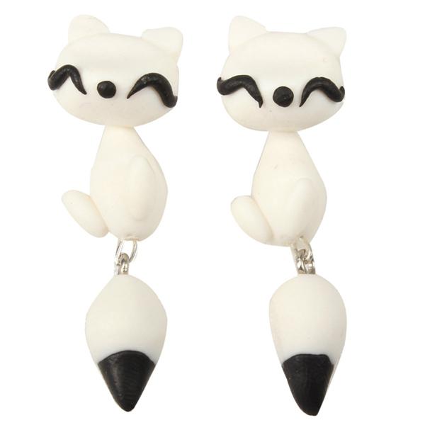 Handmade Panda Monkey Stud Earrings