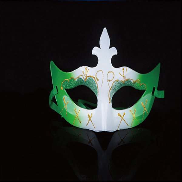 Halloween Prop Mask, Multicolor Masquerade Mask, Gold Dust Mask