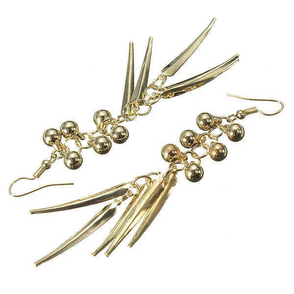 Beads Spike Long Tassel Earrings