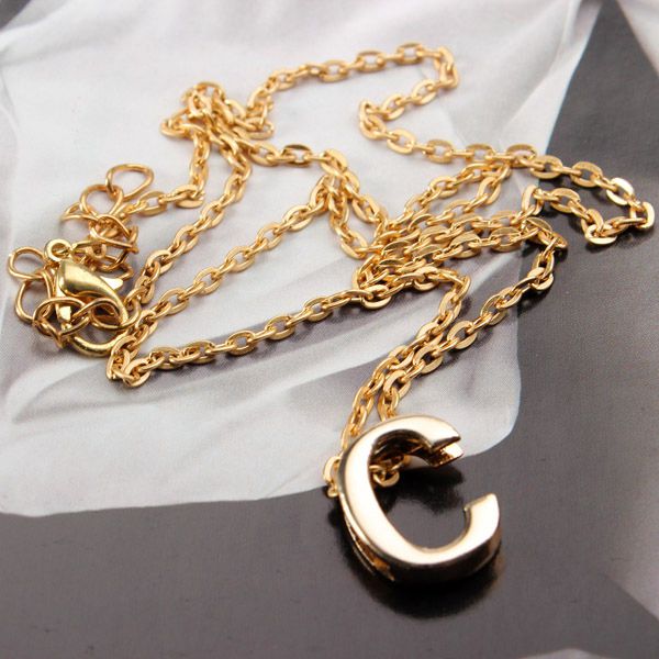 Gold Plated Letter Name Necklace