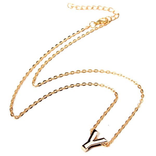Gold Plated Letter Name Necklace