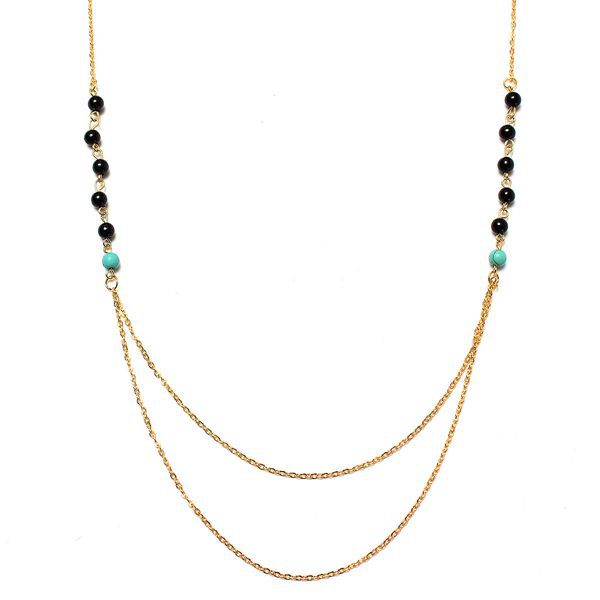Double Layers Chains Necklace