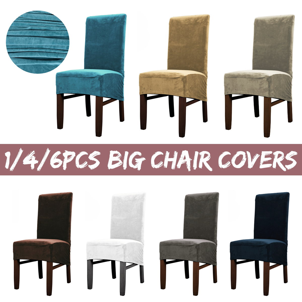 Spandex Stretch Chair Seat Loose Cover Wedding Banquet Dining Room Party Decor 