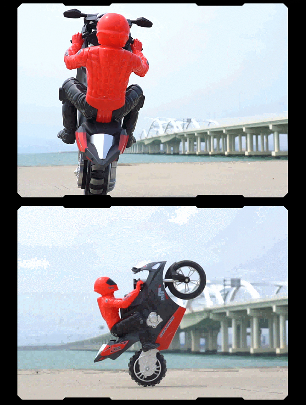 HC-801 2.4G 35CM RC Motorcycle Stunt Car Vehicle Models RTR High Speed 20km/h 210min Use Time - Photo: 10