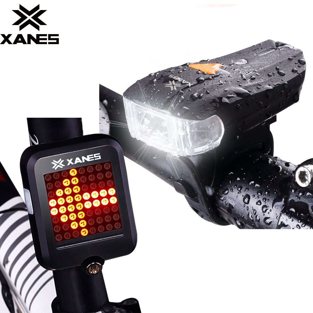 XANES 600LM German Standard Bike Front Light Intelligent Taillight Set
