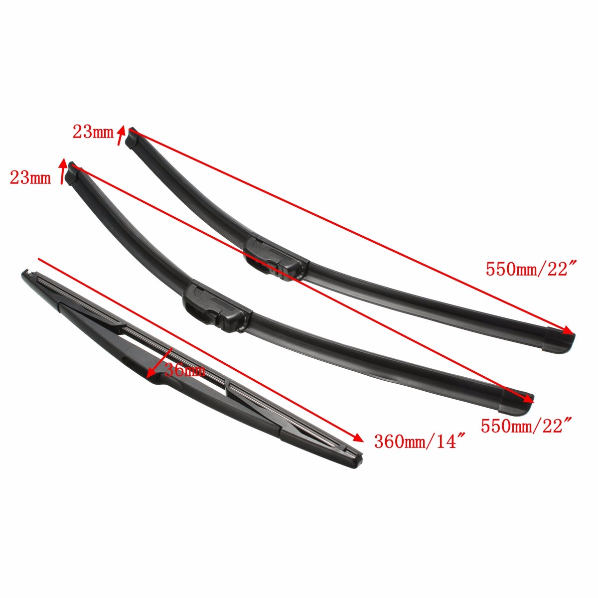 Rear Wiper Blade For Peugeot 206 2A/C 1998-2016 1.4 HDI Eco 70-14" 
