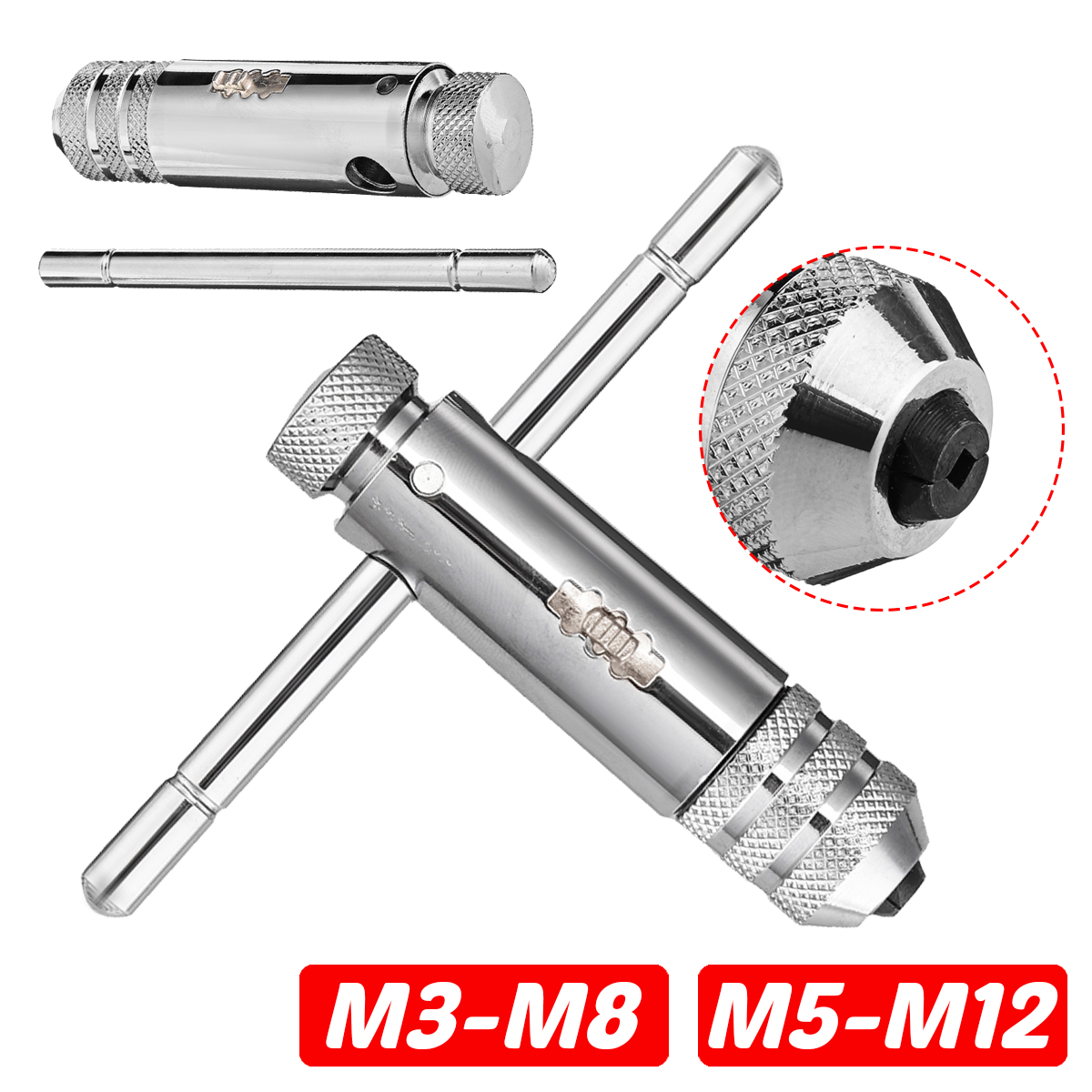 M5-M12  Extra Long Ratchet Tap Wrench 310mm  Reversible Tap & Die T Bar TZ TP128 
