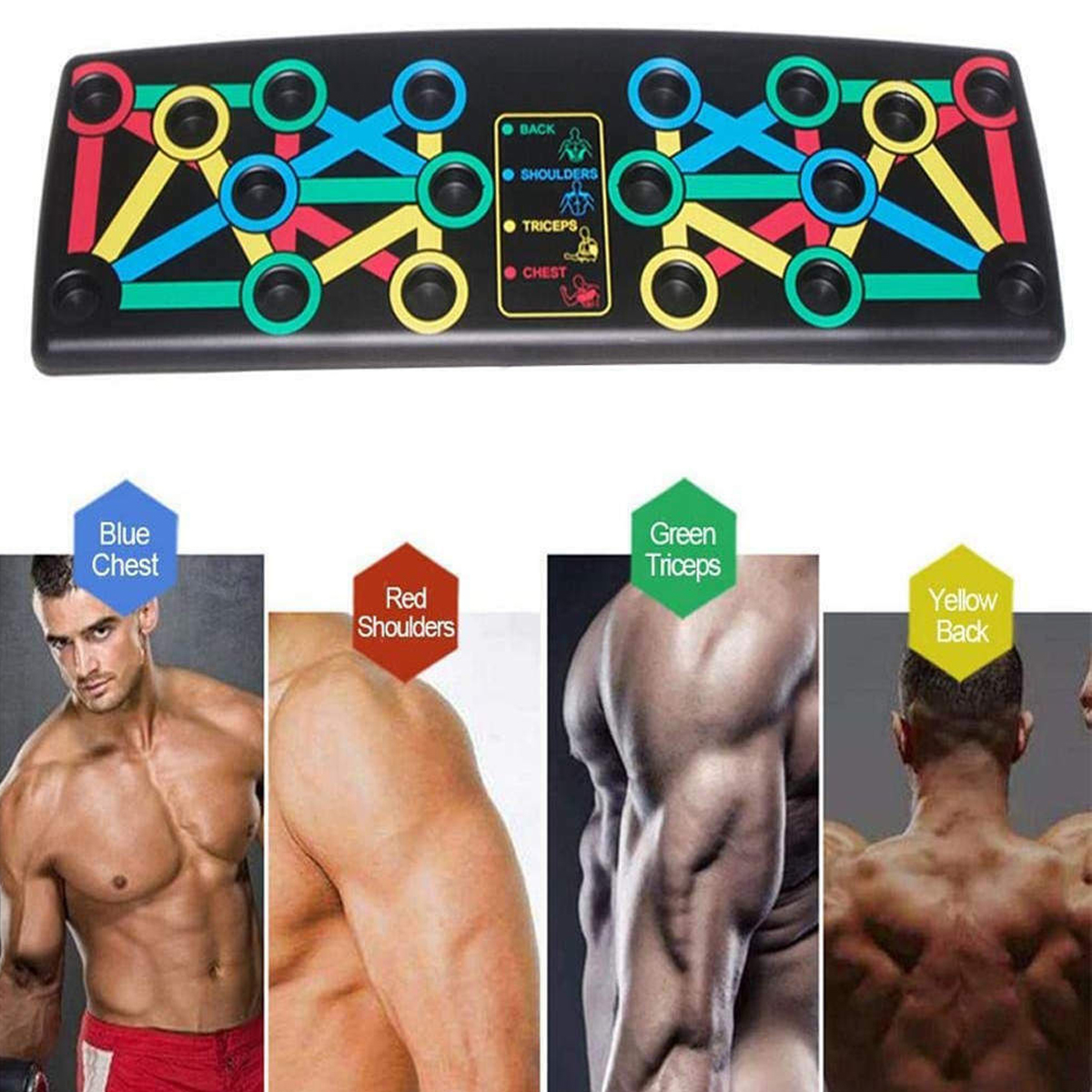 14in1 Push Up Board Stand Foldable Workout Gym Fitness Yoga Training Exercise 