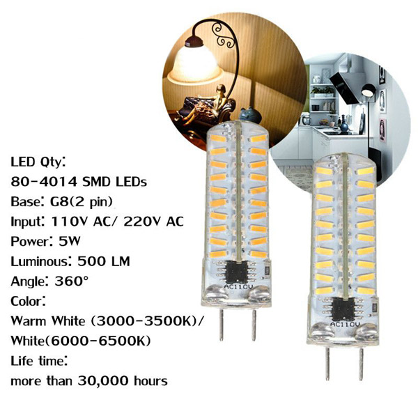 Size : Warm White QIBAOHANG CO Dimmable E11 5W 80 LED 4014 SMD Warm White Cool White LED Silica Gel Lamp AC 220-240V 1PCS 