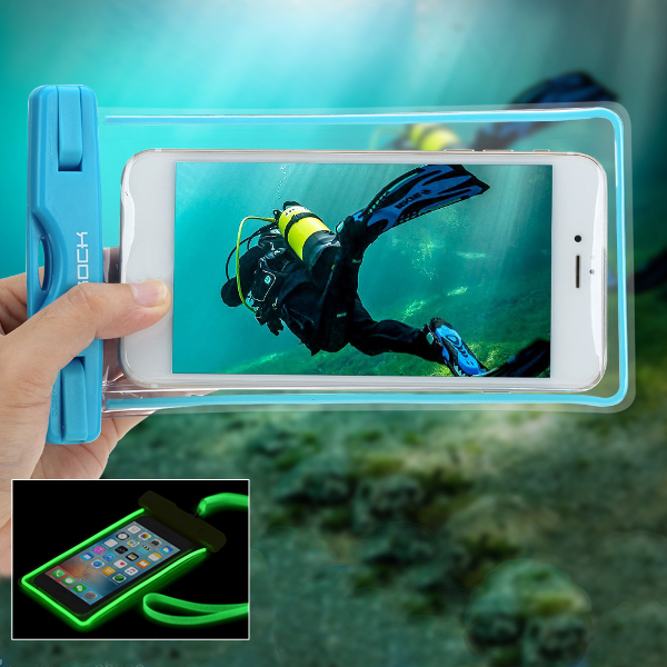 ROCK RST1001 Luminous IPX8 Waterproof Bag for Phone Under 6-inch