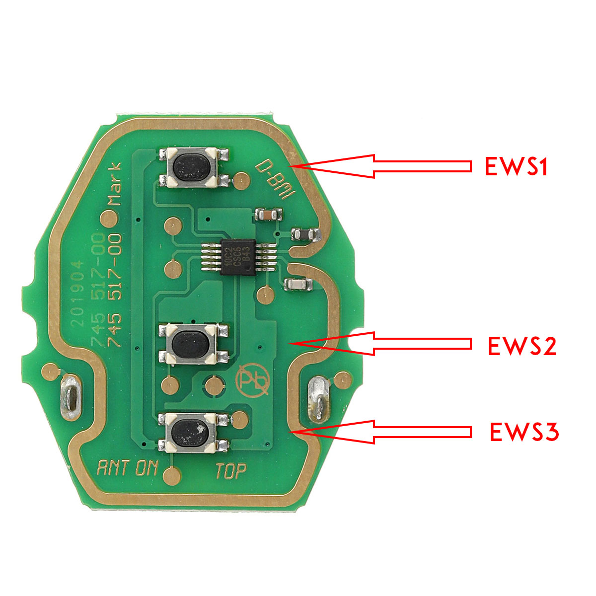 EWS Key Remote Control Circuit Board 3 Button 315/433MHz For BMW 3 