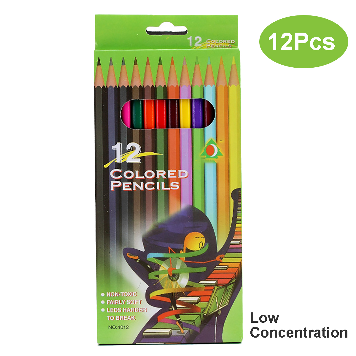 12 Colors Oil Art Pencils Drawing Sketching Artist Adult Non-toxic Coloured Pen 