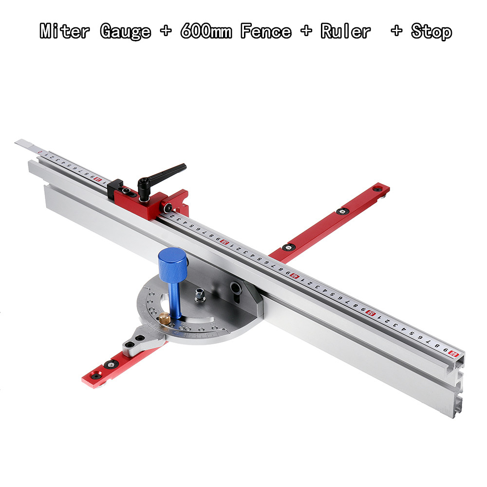 Drillpro 0-90 Degree 450mm Angle Miter Gauge Sawing Assembly Ruler Woodworking 