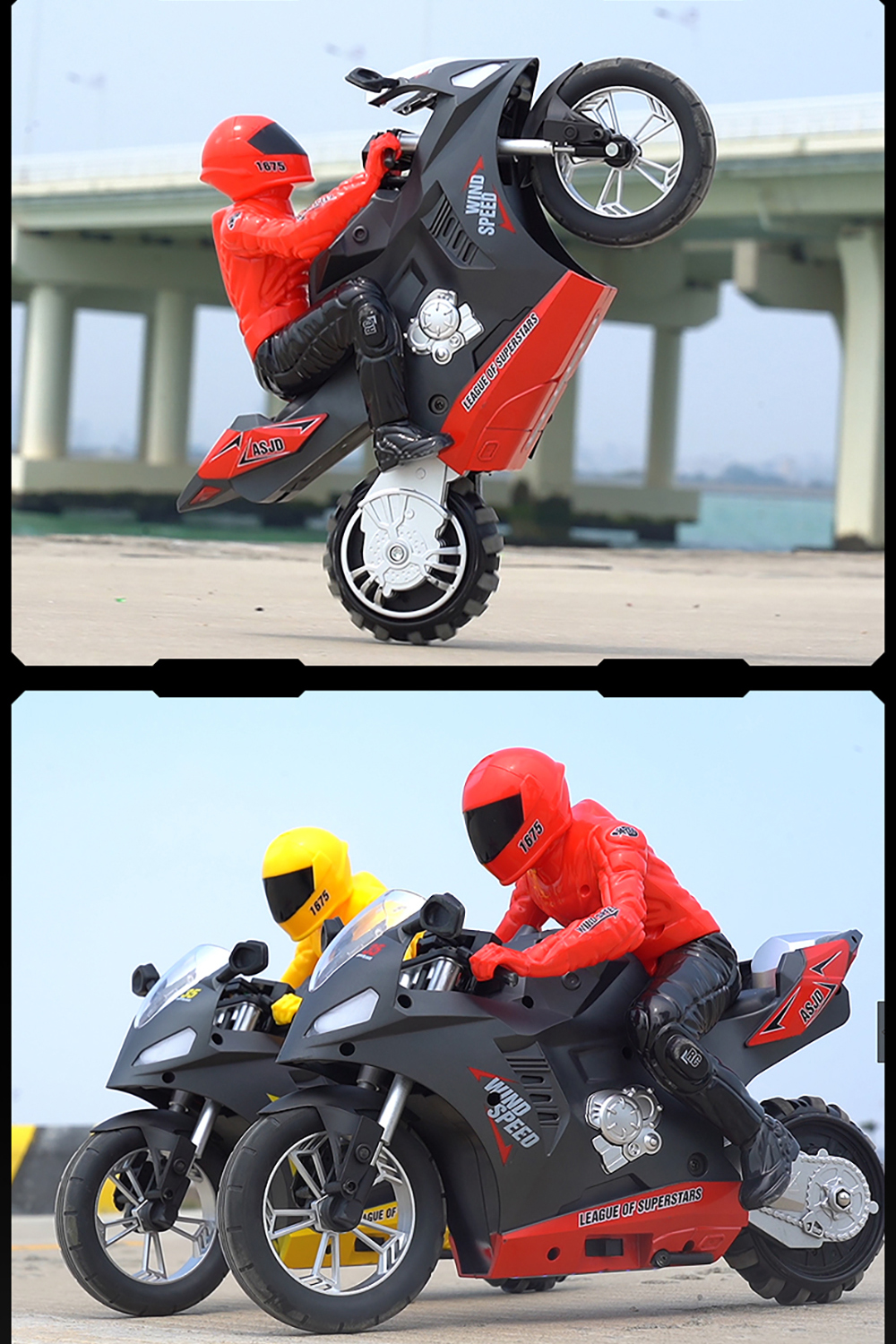 HC-801 2.4G 35CM RC Motorcycle Stunt Car Vehicle Models RTR High Speed 20km/h 210min Use Time - Photo: 8