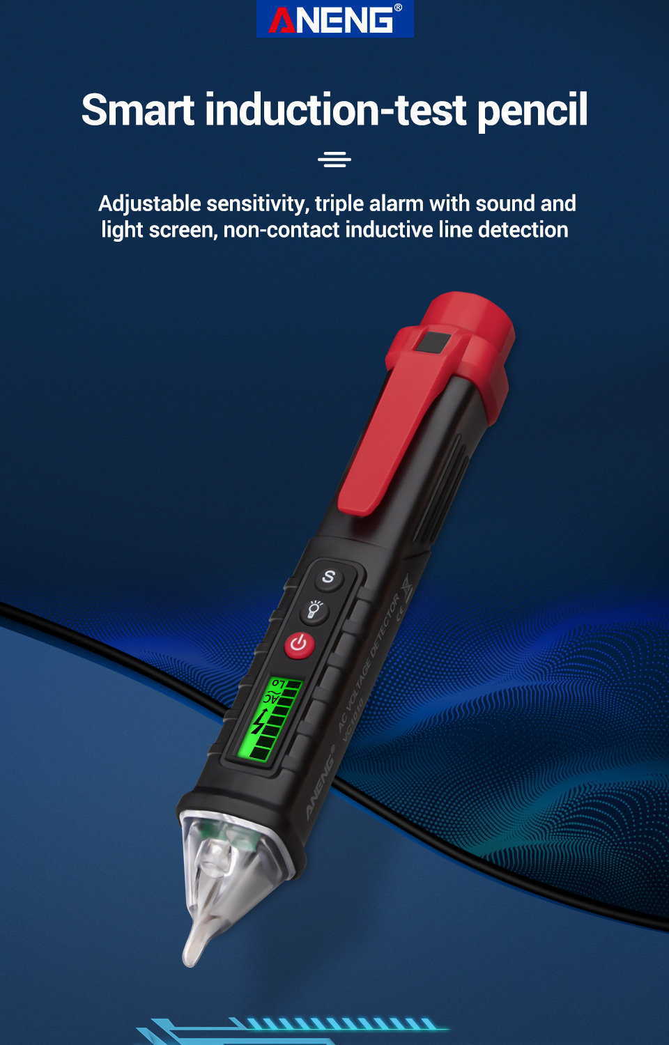 AC Electric Voltage Tester Volt Pen Detector Sensor 90-1000V 1AC-D FAST POST