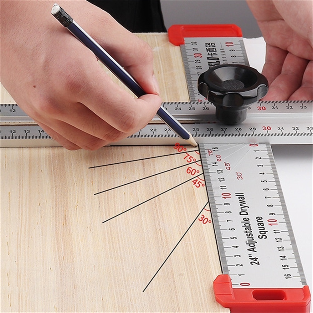 Ultra Precision Marking Ruler T Type Square Woodworking Scriber Measuring Tool 