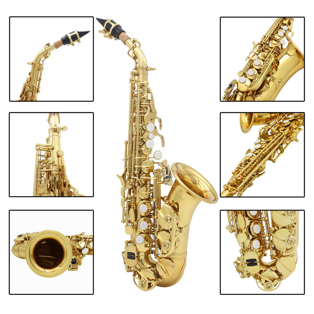 Slade Saxophone Alto Instrument E Fall Saxophone for Beginner with Cleaning Accessories - Photo: 5