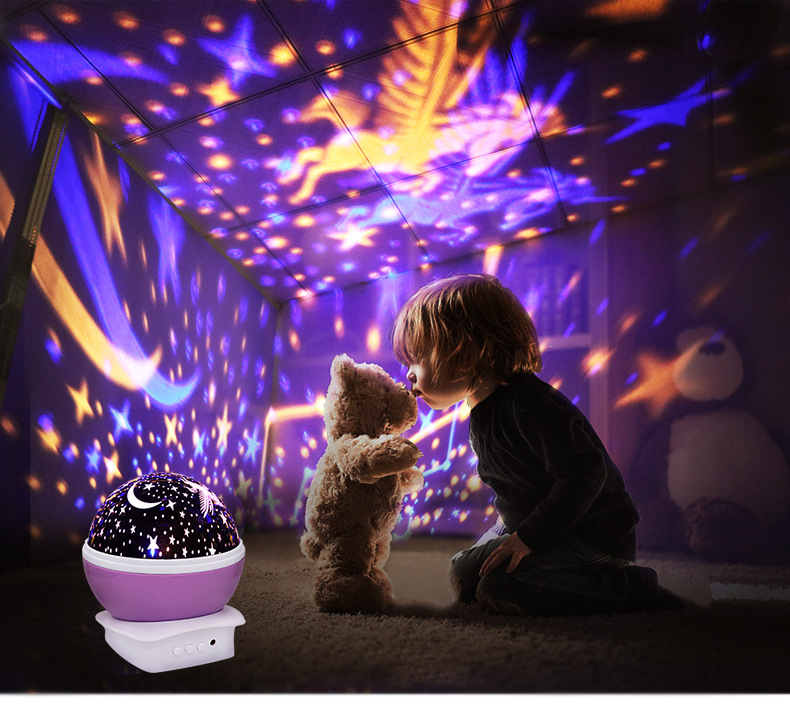 LED Unicorn Night Light Projector Baby Nursery Childrens Room 