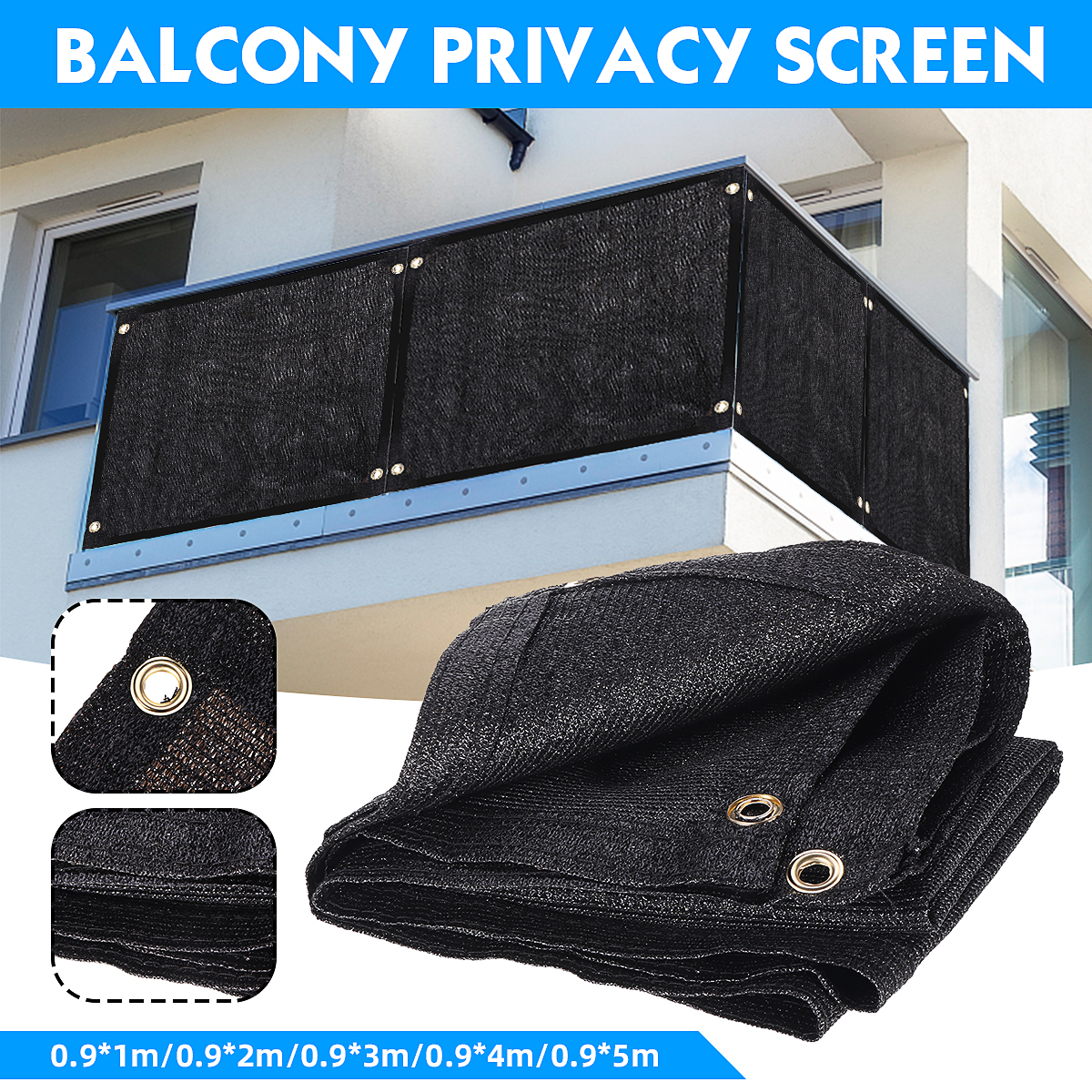 4M Deck Balcony Privacy Screen HDPE Screening Fence Garden Sunshade Wall 
