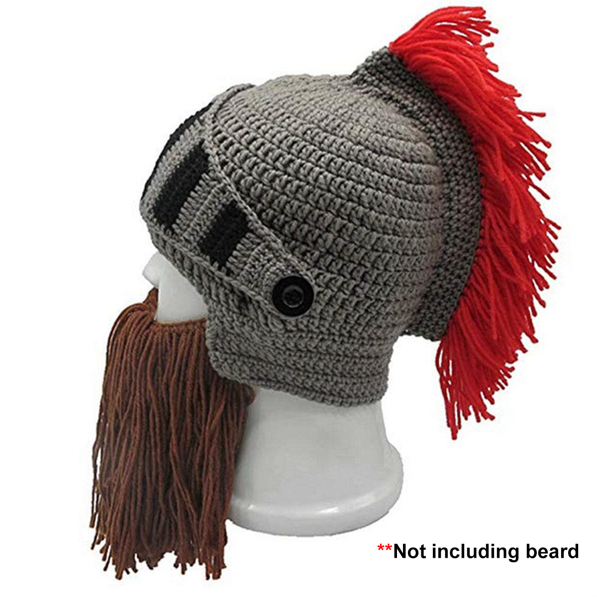 Boy Girls Kid Adult Crochet Knit Roman Knight Helmet Ski Hat Beanie Cap LS