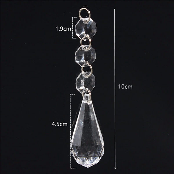 10x Acrylic Crystal Diamond Beads Garland Chandelier Hanging Party Wedding Decor 