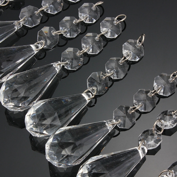 10 x Acrylic Crystal Beads Garland Chandelier Lamp Hanging Wedding Party Indoor 