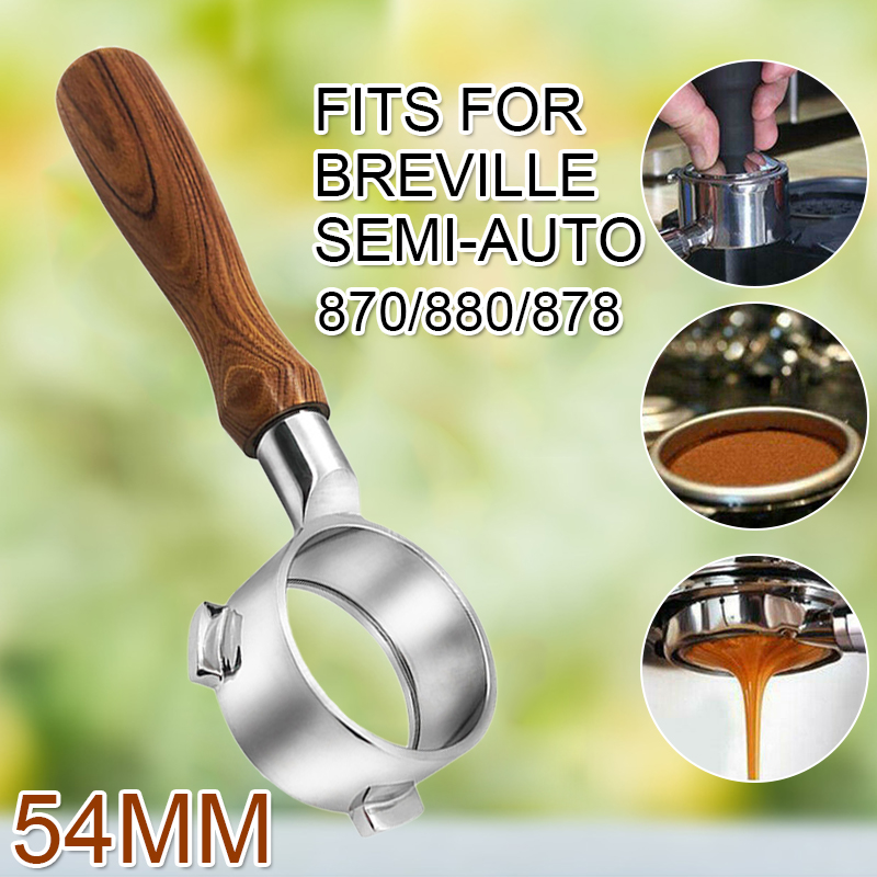 Details about   54mm Coffee Bottomless Portafilter For Breville 870/878/880 Filter Replacement 