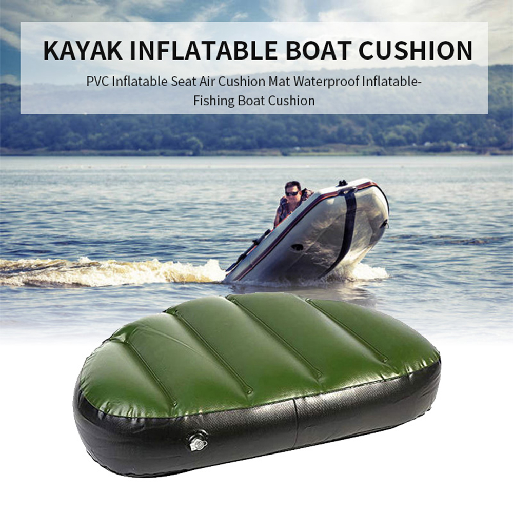 PVC Inflatable Seat Air Cushion Durable Outdoor Fishing Boat Kayak Cushion Pad 