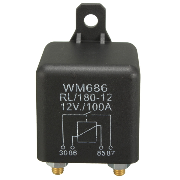 Starter Relay WM686 12VDC 200A 4 Pin ON/Off Car Truck Motor Starter Relay Heavy Duty Auto Switches for Control Battery