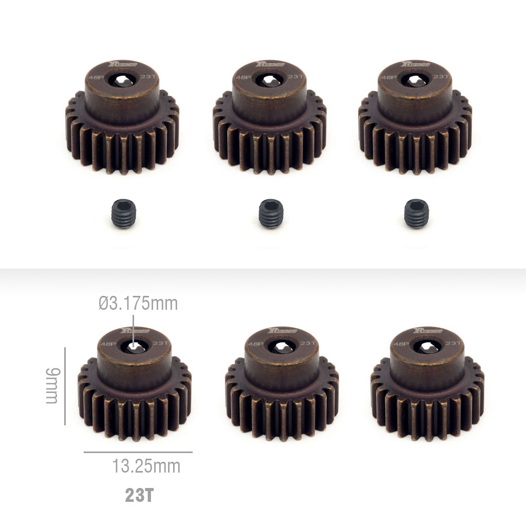 3x 3.175mm 13-35T Pinion Motor Gear For 1/10 RC Car 