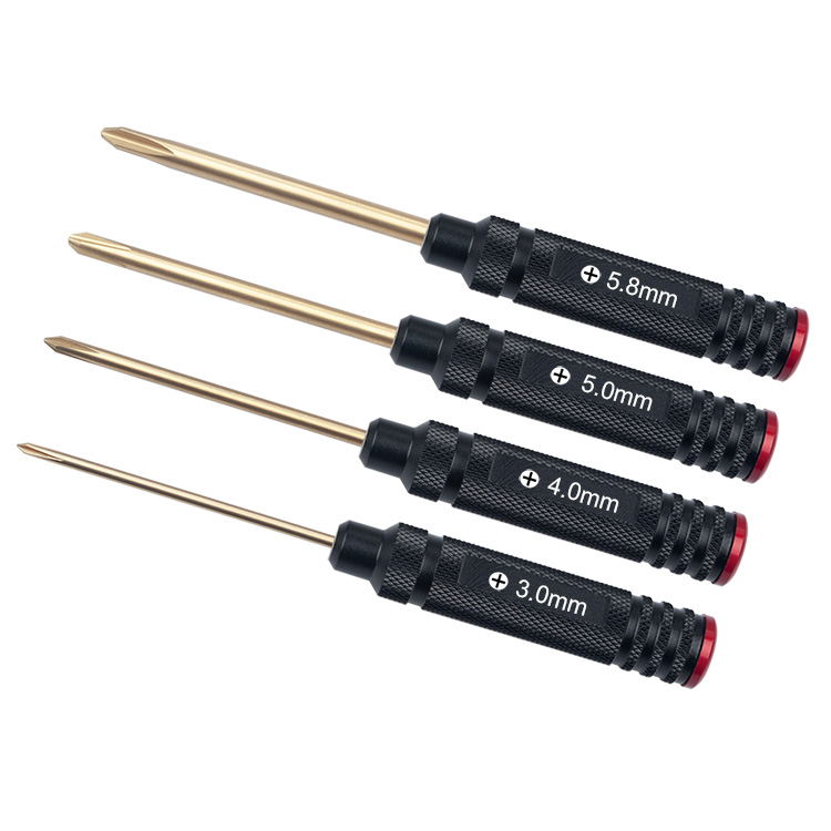 4PCS RJX 3.0mm/4.0mm/5.0mm/5.8mm Phillips Screwdriver Tools Kit for RC FPV Car Boat Airplane - Photo: 3