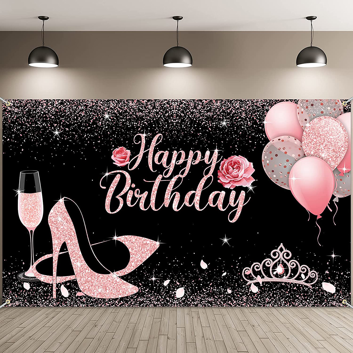 Backdrops - Happy Birthday Backdrop Banner Photography Background Party ...