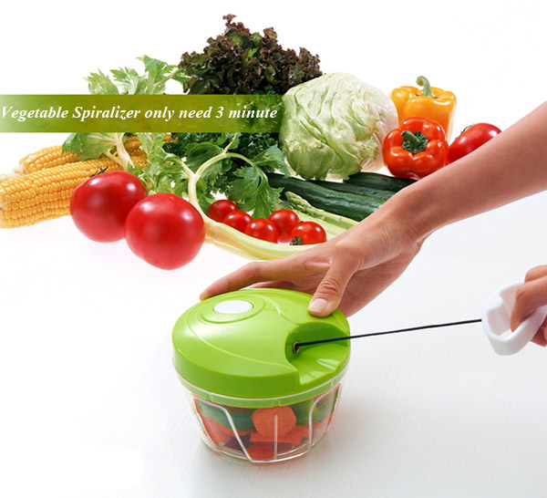 Vegetable Food Chopper Hand Speedy Veggie Meat Chopper Shredder Slicer Cutter