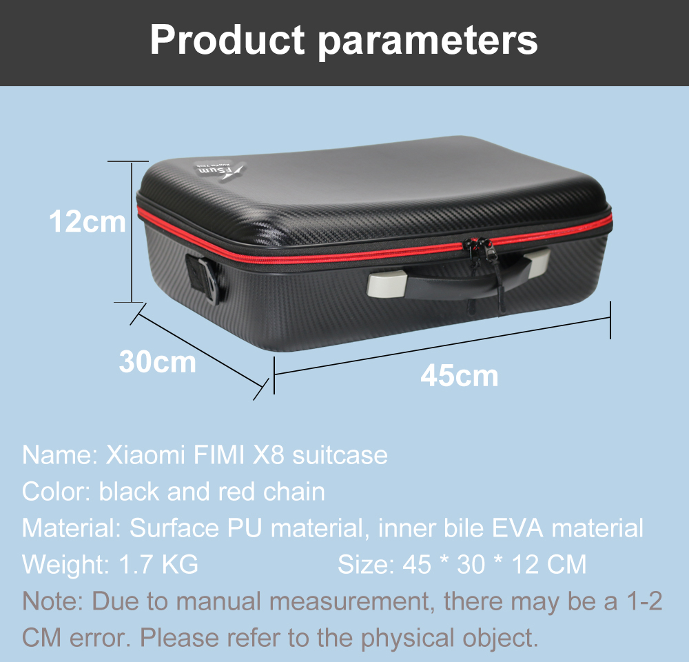 Portable Waterproof Storage Bag Handbag Carrying Box Case for FIMI X8 SE 2020 RC Drone - Photo: 3
