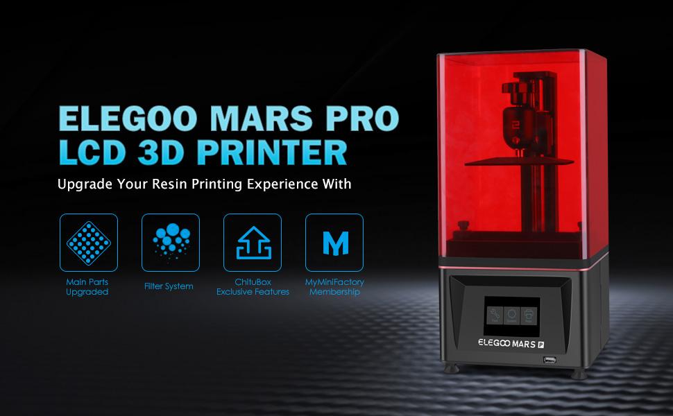 x 5.9in Renewed Printing Size W x 2.56in ELEGOO Mars Pro MSLA 3D Printer UV Photocuring LCD 3D Printer with Matrix UV LED Light Source L Built-in Activated Carbon,Off-Line Print 4.53in H 