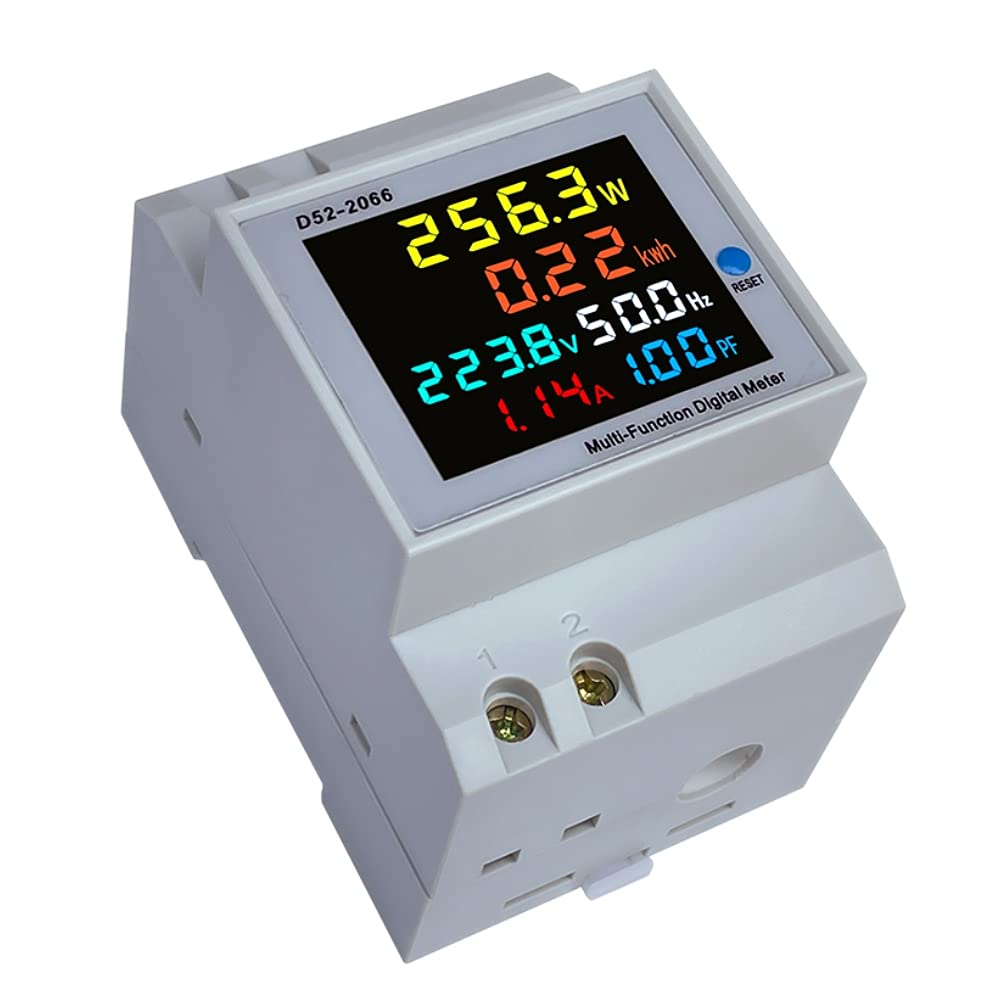 AC 40-300V 0-100A Digital Voltmeter Ammeter Freq Energy Power Factor Panel Meter 