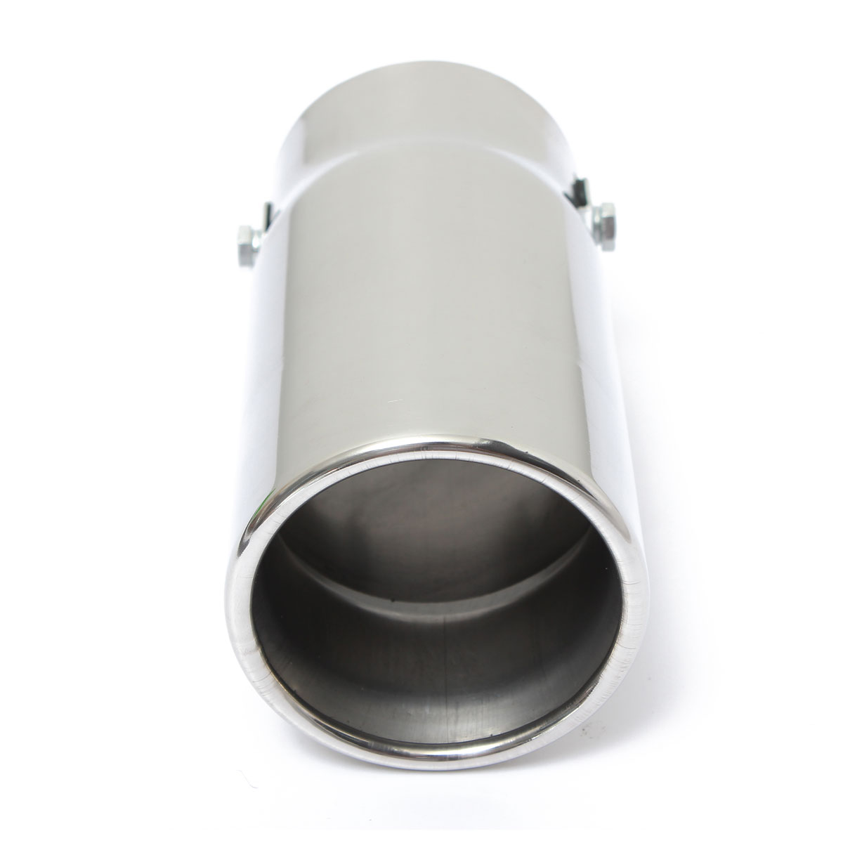 Details about   STAINLESS STEEL TWIN  ROUND CHROME CAR EXHAUST TAIL PIPE TRIM/MUFFLER TIP 2.6" 