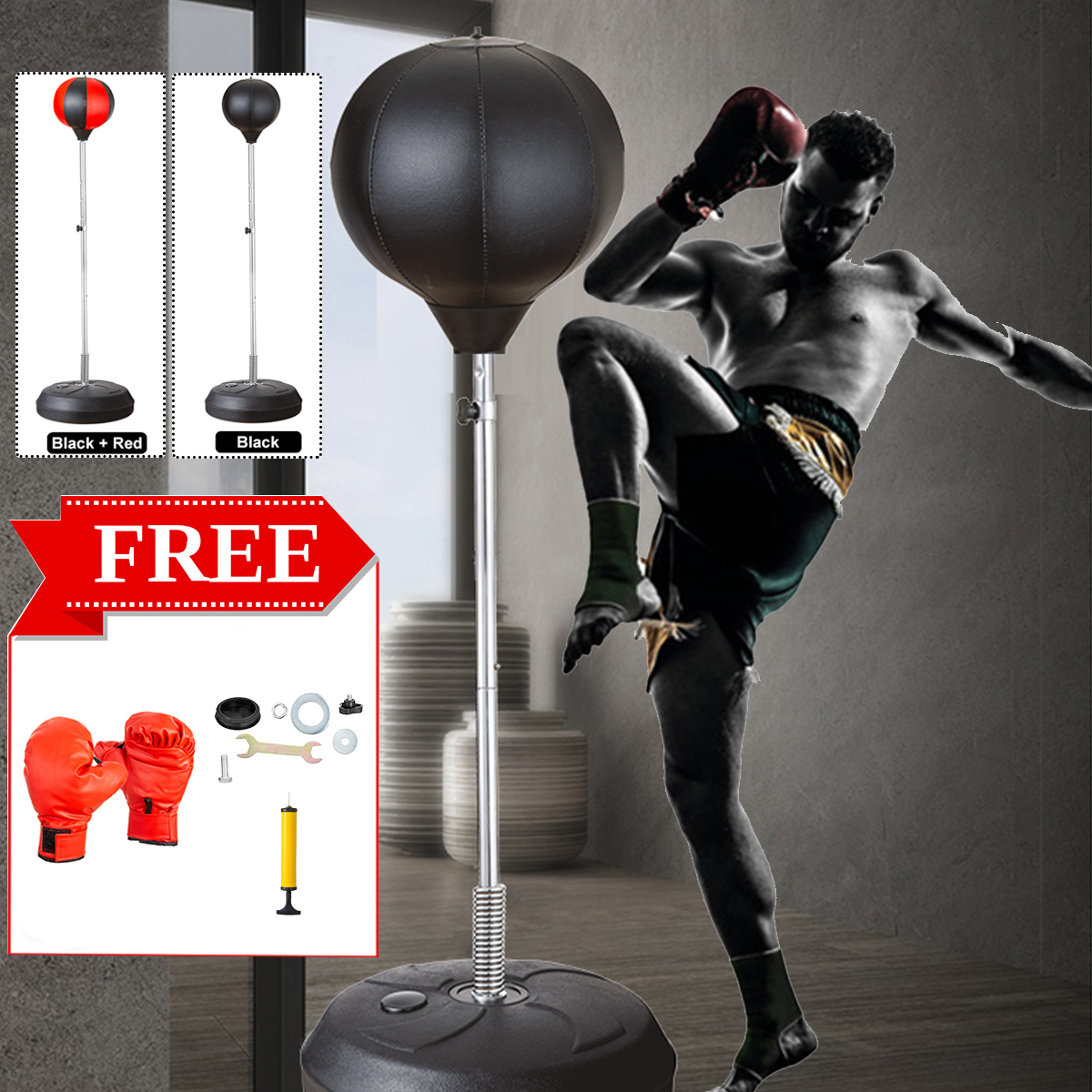 Details about   47.24-59.05inch Boxing Target Adjustable Speed Ball Bag Sport Fitness Training 